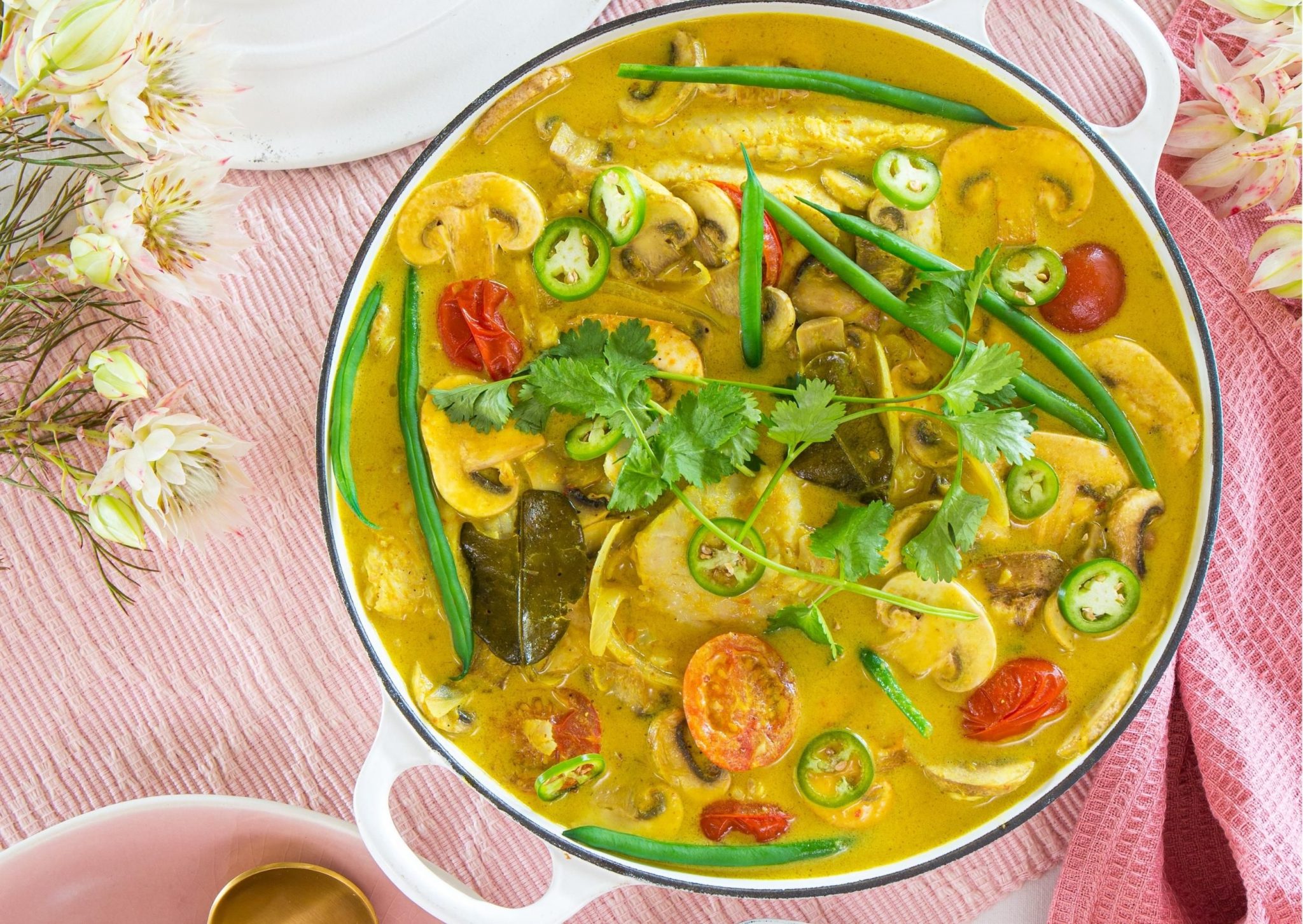 You are currently viewing Fragrant Mushroom & Fish Coconut Curry