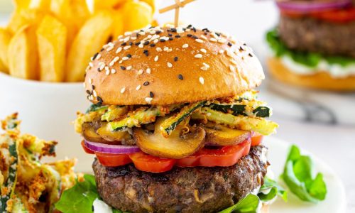 Greek style Mushroom Burger